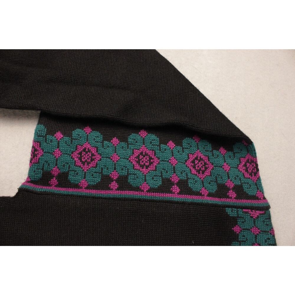 Vintage 80s Meister Ski Sweater Womens M Wool Blend 1/4 Zip Apres Ski Alpine - Picture 5 of 13